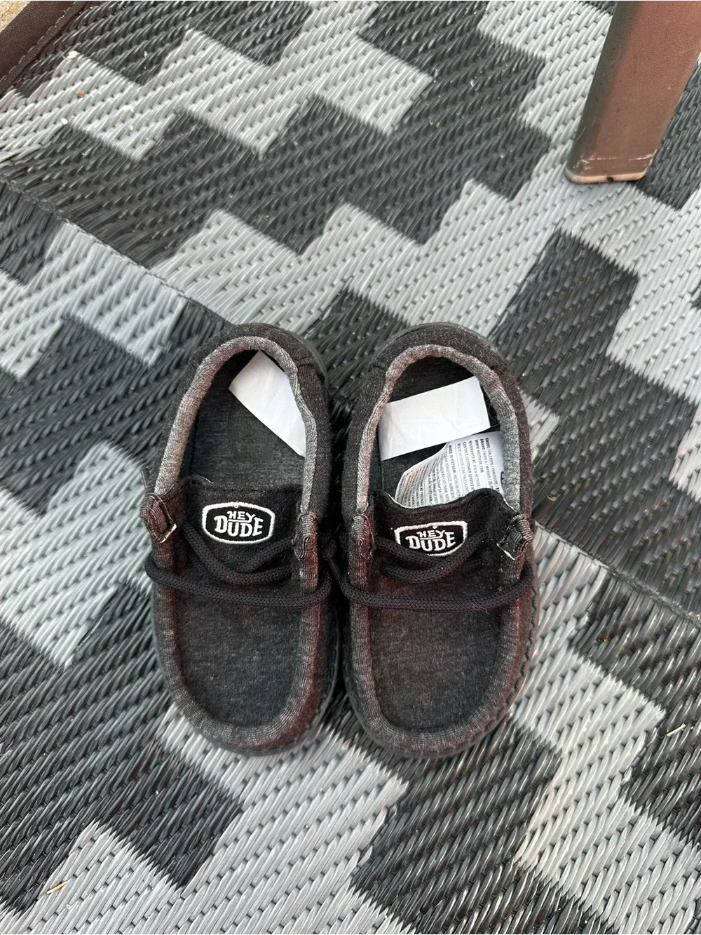 Hey Dude Kids Gray Slip-On Moccasins